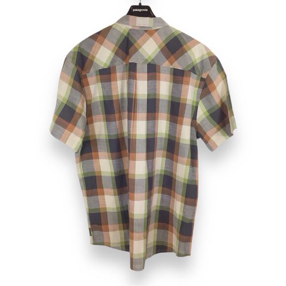 PRANA Benton Plaid Short Sleeve Button Up Men's Shirt size XXL - Picture 3 of 4